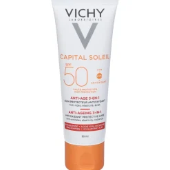 Vichy Capital Soleil Crema Viso Anti-età 3 in 1 Abbronzatura Intensa SPF 50 50 ml