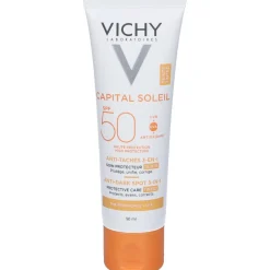 Vichy Capital Soleil Trattamento anti-macchie colorato 3 in 1 per il viso SPF 50+ 50 ml