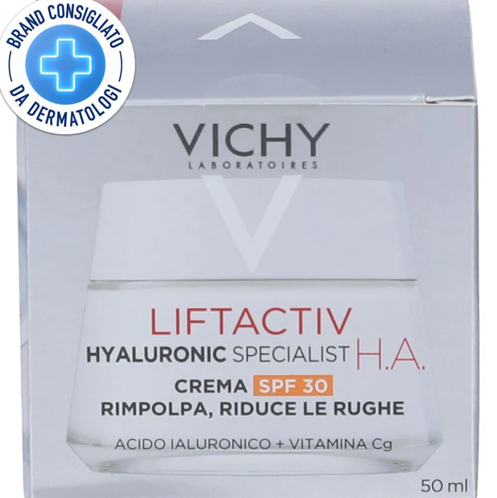 Vichy Liftactiv Hyaluronic Specialist HA Crema Rassodante Anti-rughe con SPF30 50 ml + LRP MINI PURE VIT C12 SERUM 10ML GRATIS