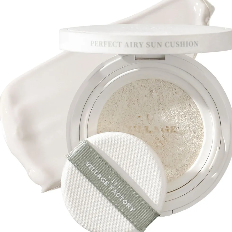 VILLAGE 11 FACTORY Perfect Airy Sun Cushion SPF 50+ – Crema cushion leggera con protezione UV