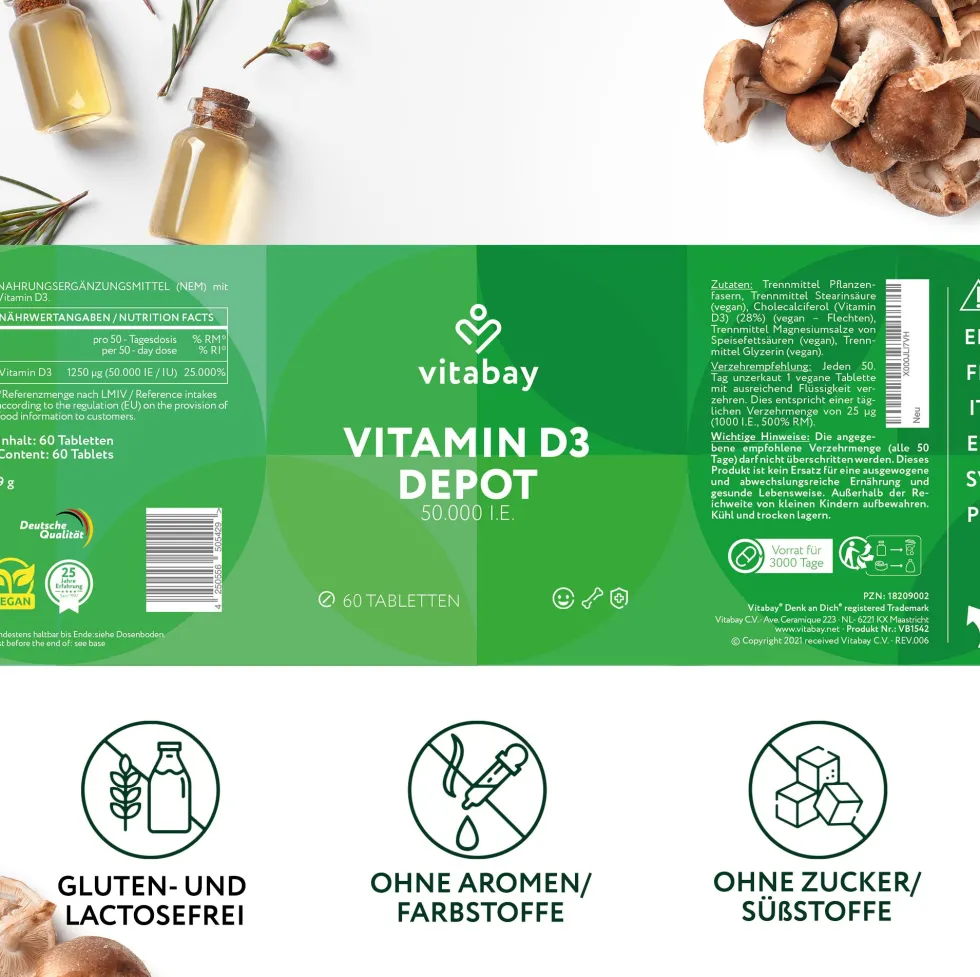 Vitabay Vitamina D3 50000 U.I. a rilascio prolungato