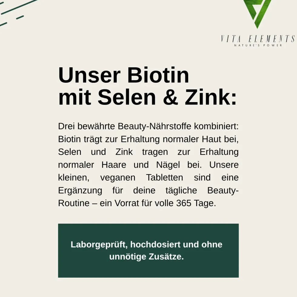 Vita Elements Biotina, selenio e zinco