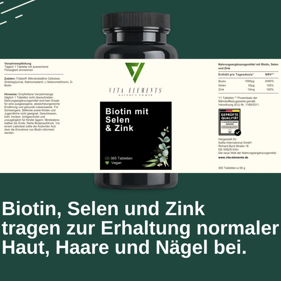 Vita Elements Biotina, selenio e zinco