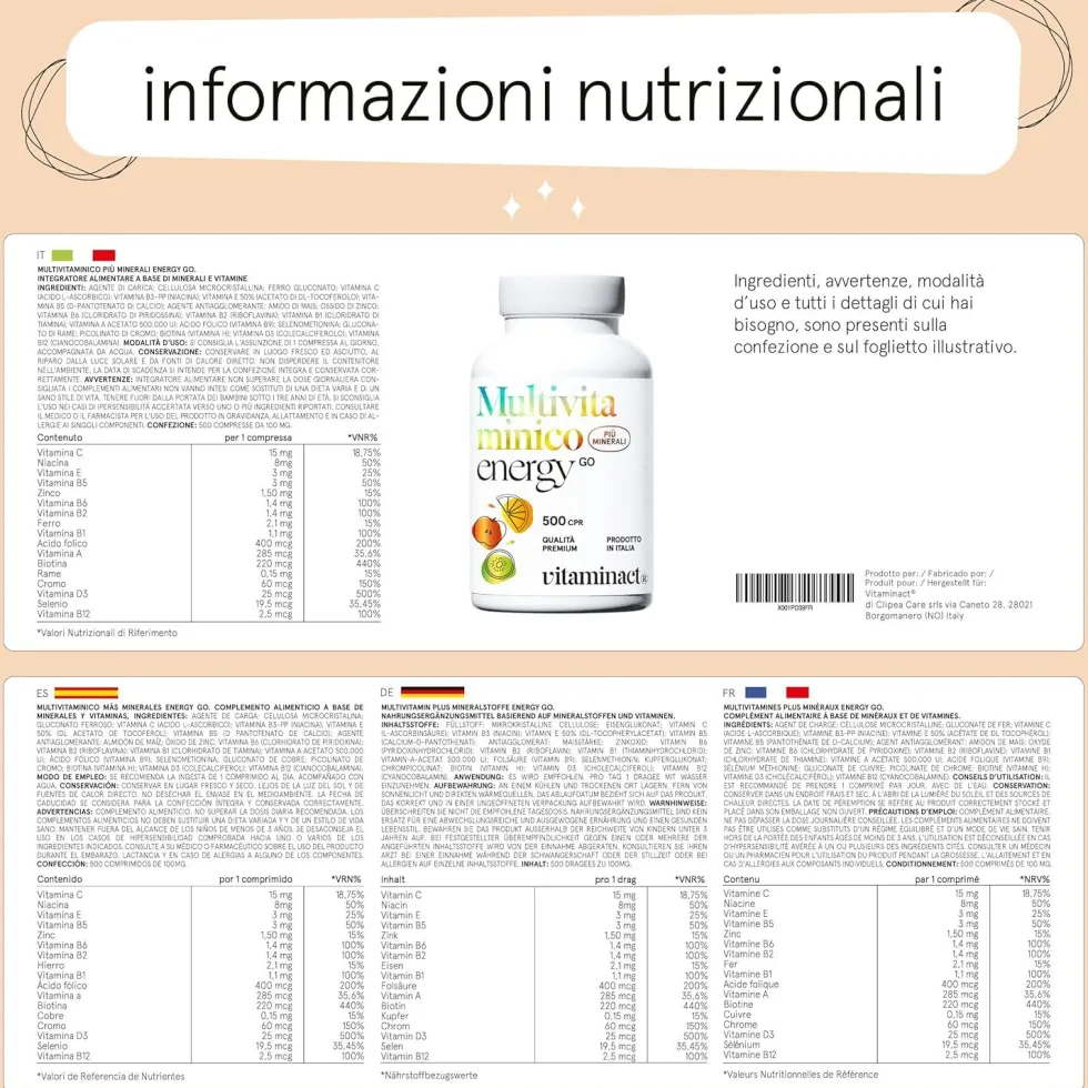 Vitaminact - Multivitaminico Energy Go