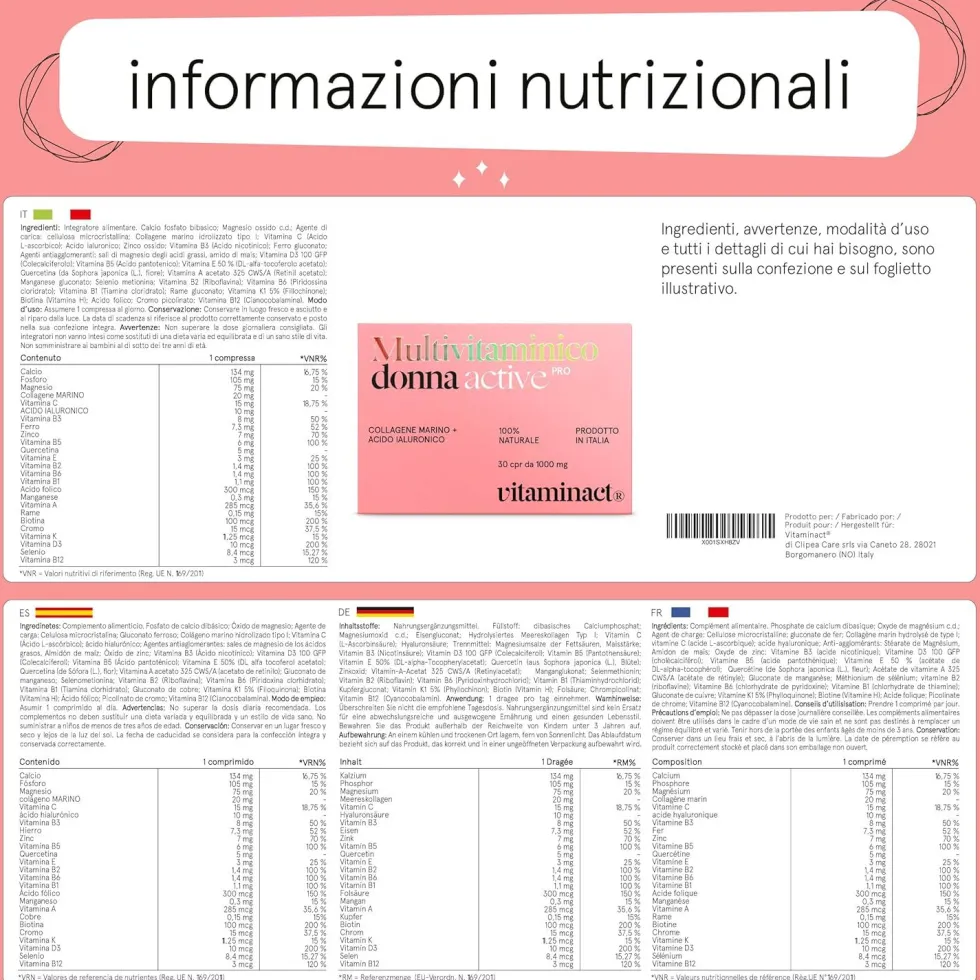 Vitaminact - Multivitaminico Donna Active pro