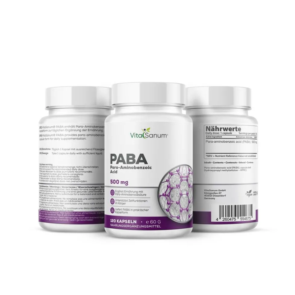 VitaSanum® PABA (acido para-aminobenzoico) 500 mg