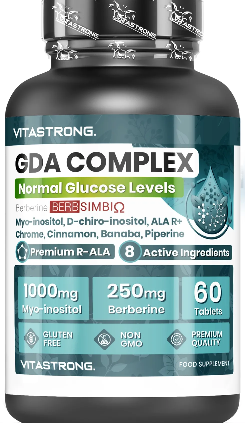 Vitastrong GDA Complesso - 60 Compresse, Supporto per il Glucosio
