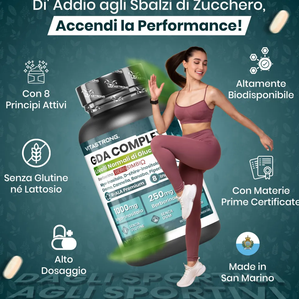 Vitastrong GDA Complesso - 60 Compresse, Supporto per il Glucosio