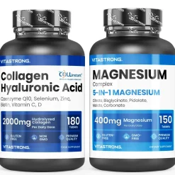 Vitastrong Magnesio 5-in-1 & Collagene + Acido Ialuronico – Pelle e benessere