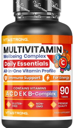 Vitastrong Multivitamin - 90 Compresse, Energia Quotidiana e Supporto Immunitario