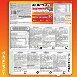 Vitastrong Multivitamin - 90 Compresse, Energia Quotidiana e Supporto Immunitario