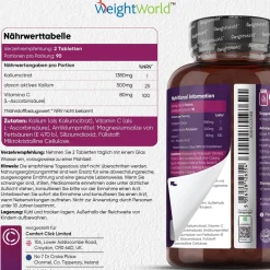 WeightWorld Citrato di Potassio con Vitamina C