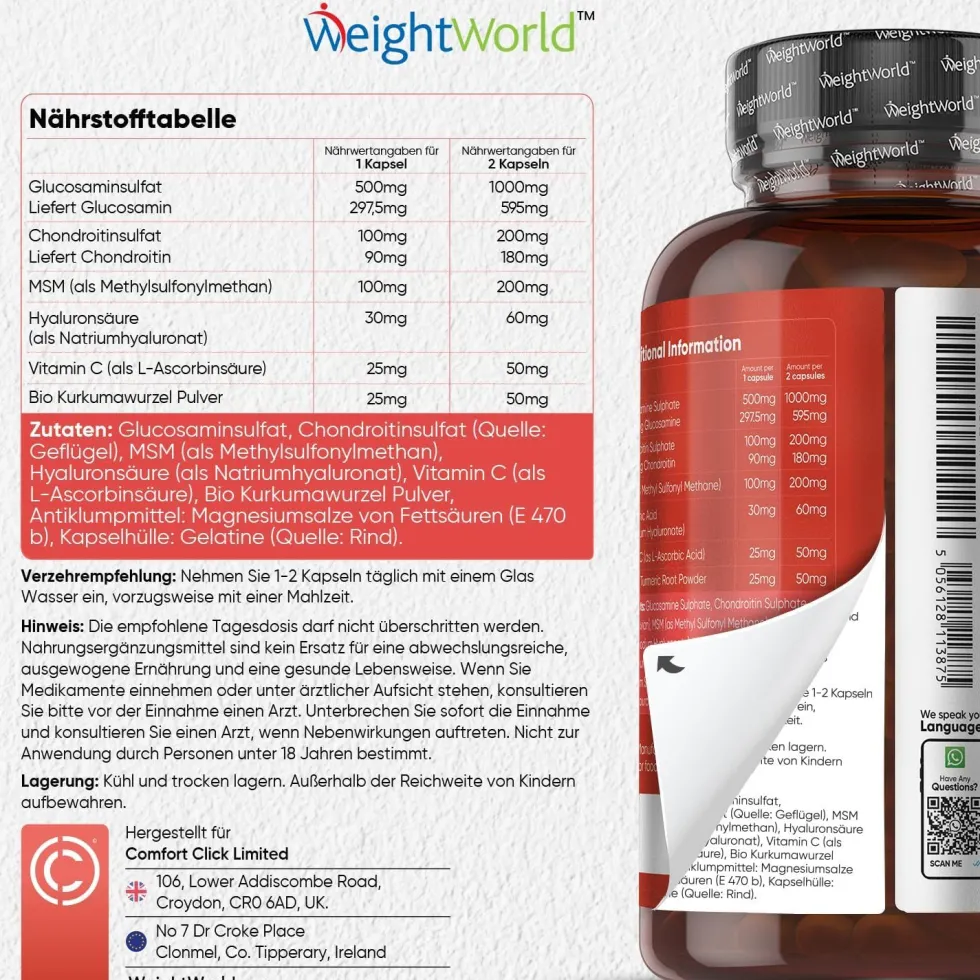 WeightWorld Glucosamina Condroitina MSM