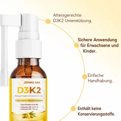 ZÜHRE ANA Spray Liquido Vitamina D3 & K2