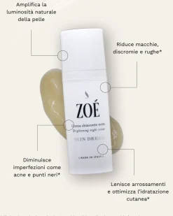 Zoé SKIN DREAM Crema viso depigmentante notte con Acido Lattobionico e Papaya - 50 ml